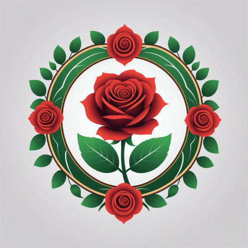 Sample logo that features roses