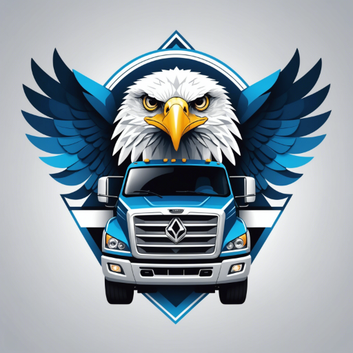 Sample logo of a powerful eagle for a truck company