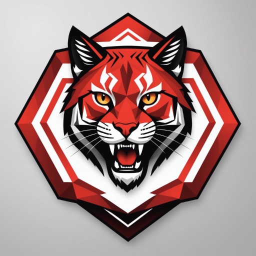 Sample logo of a mascot roaring lynx